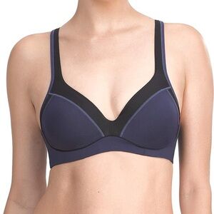 Natori Women's Zen Contour Convertible Sport Bra, midnight navy/black, 34C, UEC
